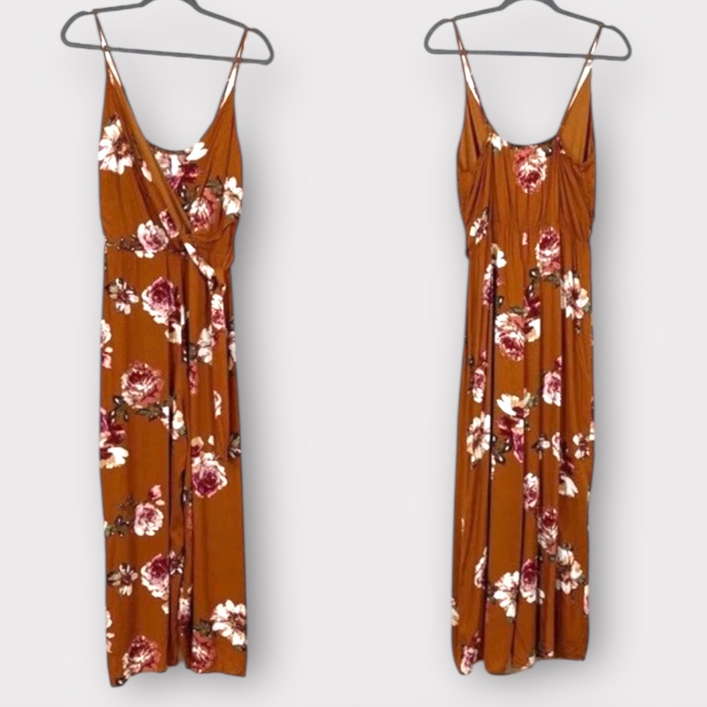 Floral Brown Jumpsuit